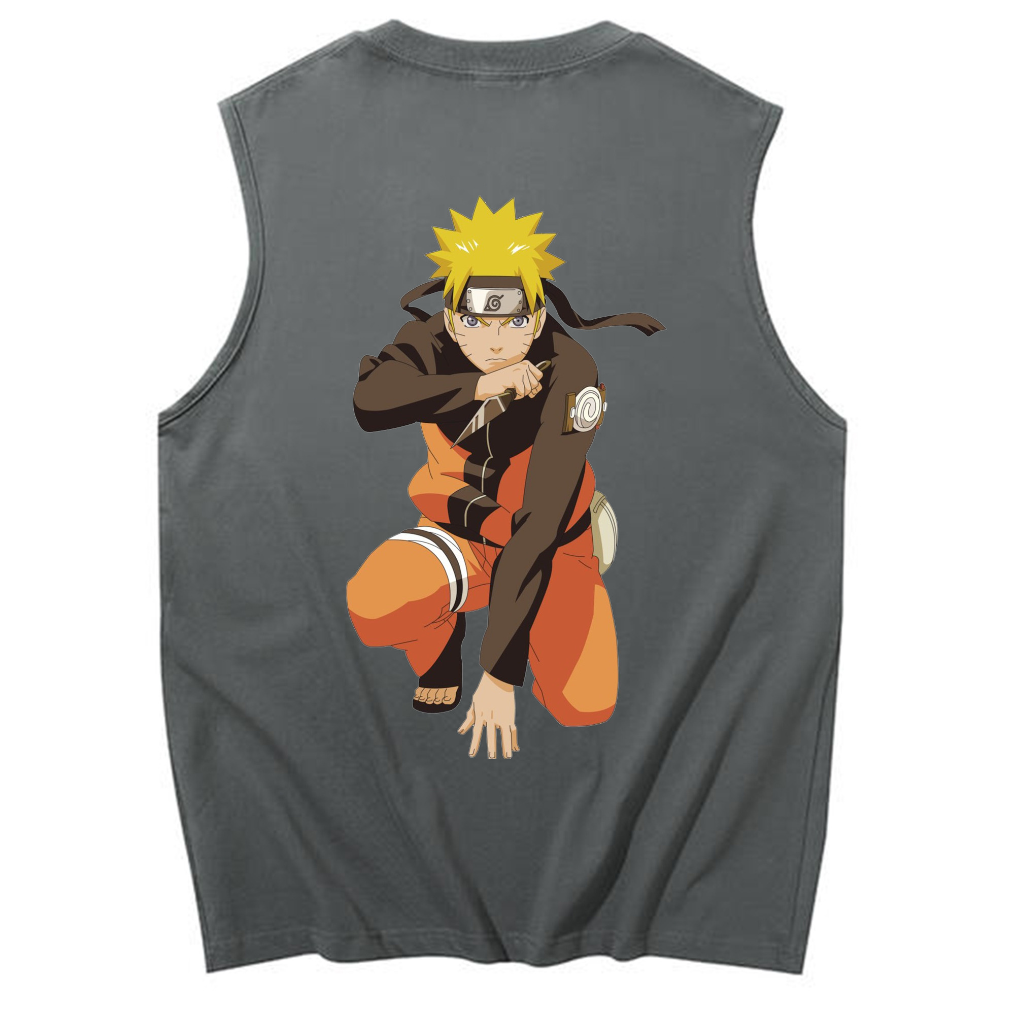 （画像用） NARUTO -ナルト- うずまき ナルト Uzumaki Naruto コットン100％タンクトップ（背面プリント）